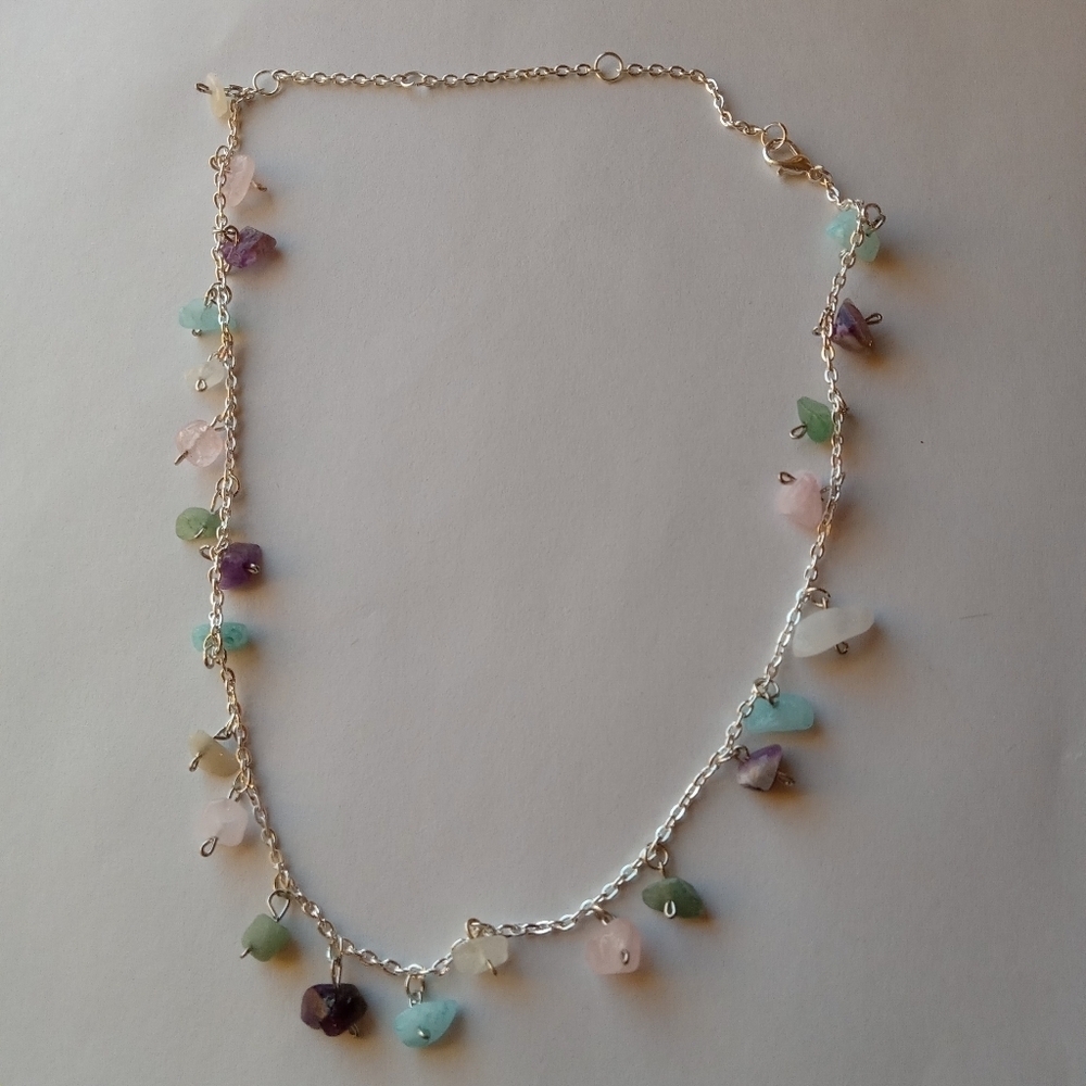 Multicolor stone chip necklace bohemianchic western hippie bohochic boho